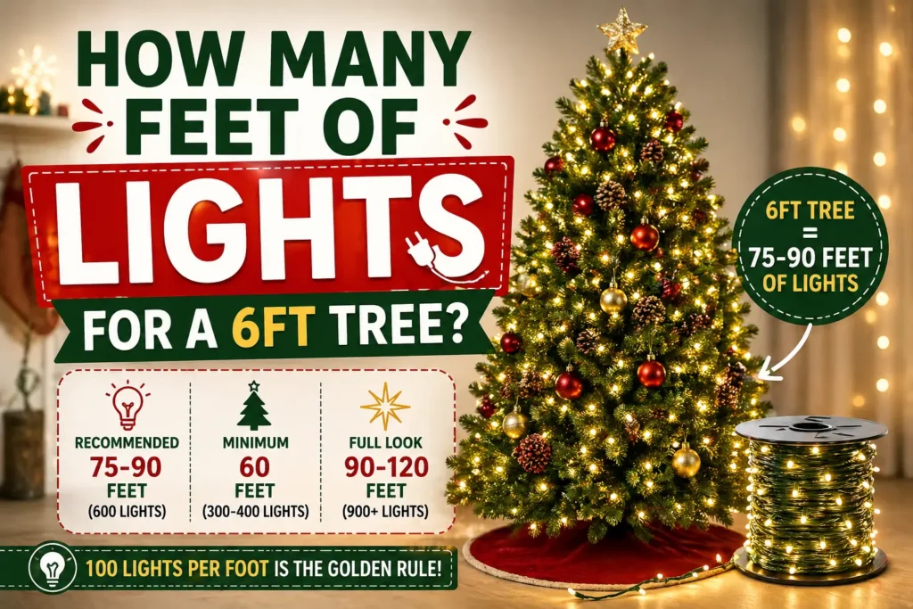 How Many Feet of Lights for a 6ft Tree
