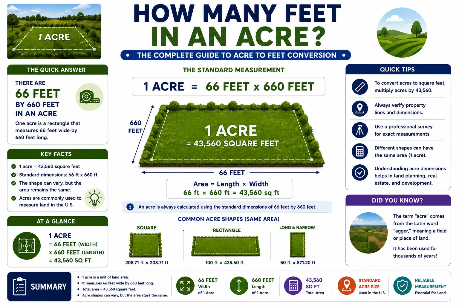 How Many Feet in an Acre Complete Guide