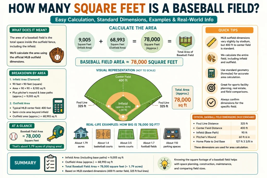 How Many Square Feet Is a Baseball Field