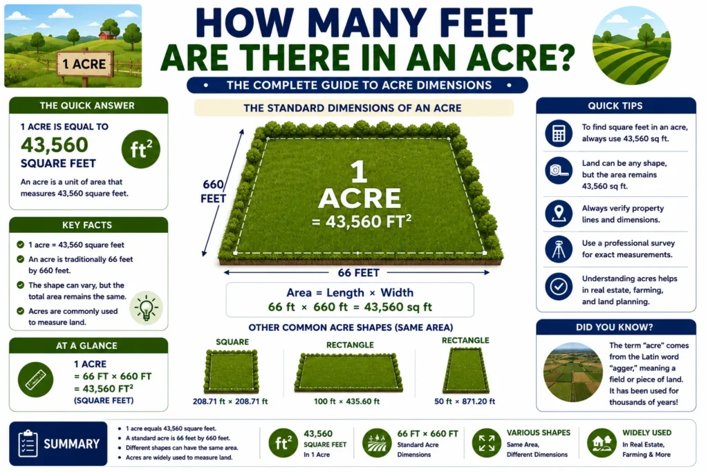 how many feet are there in an acre