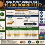 how many square feet is 200 board feet