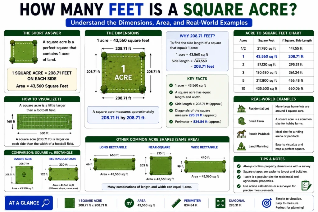 How Many Feet Is a Square Acre