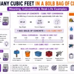 how many cubic feet in a 80lb bag of concrete