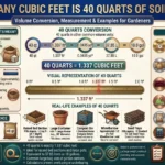 how many cubic feet is 40 quarts of soil