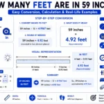 how many feet are in 59 inches