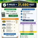 how many feet is 6 mi