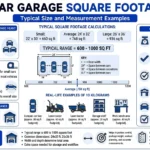 how many sq feet is a 3 car garage