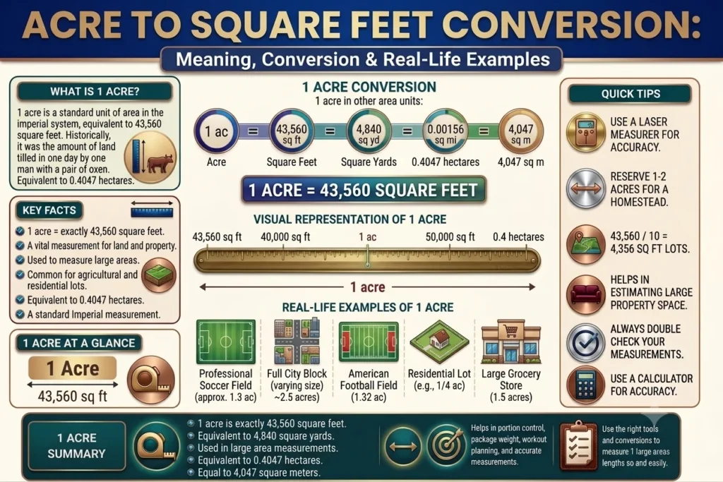 how many square feet are in 1 acre