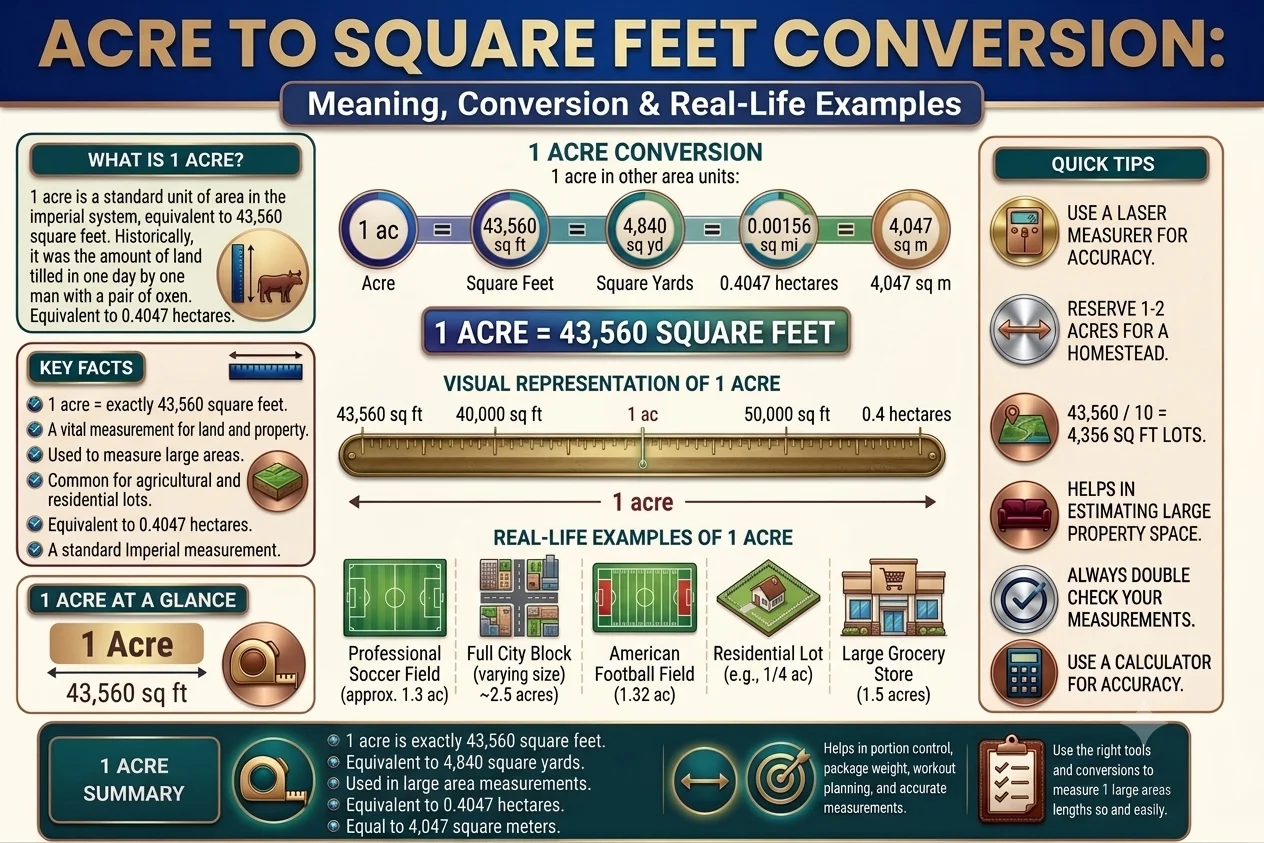 how many square feet are in 1 acre