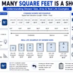 how many square feet is a shower