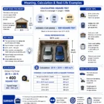 how many square feet is the average 2 car garage