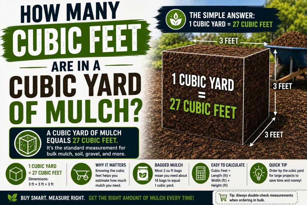 How Many Cubic Feet Are in a Cubic Yard of Mulch