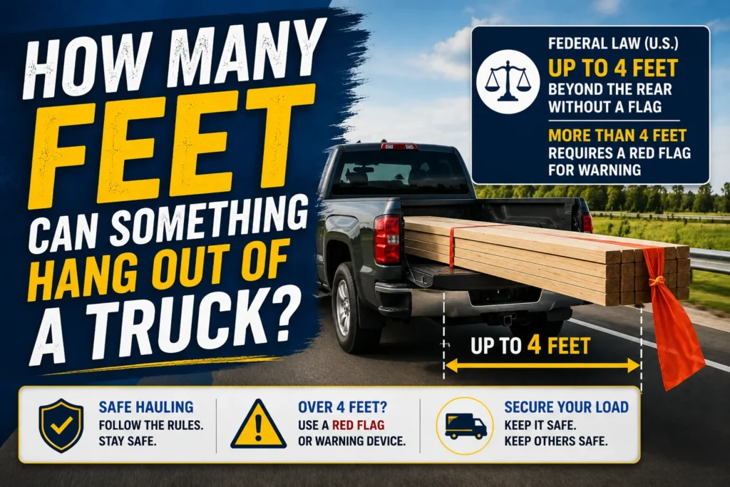 How Many Feet Can Something Hang Out of a Truck