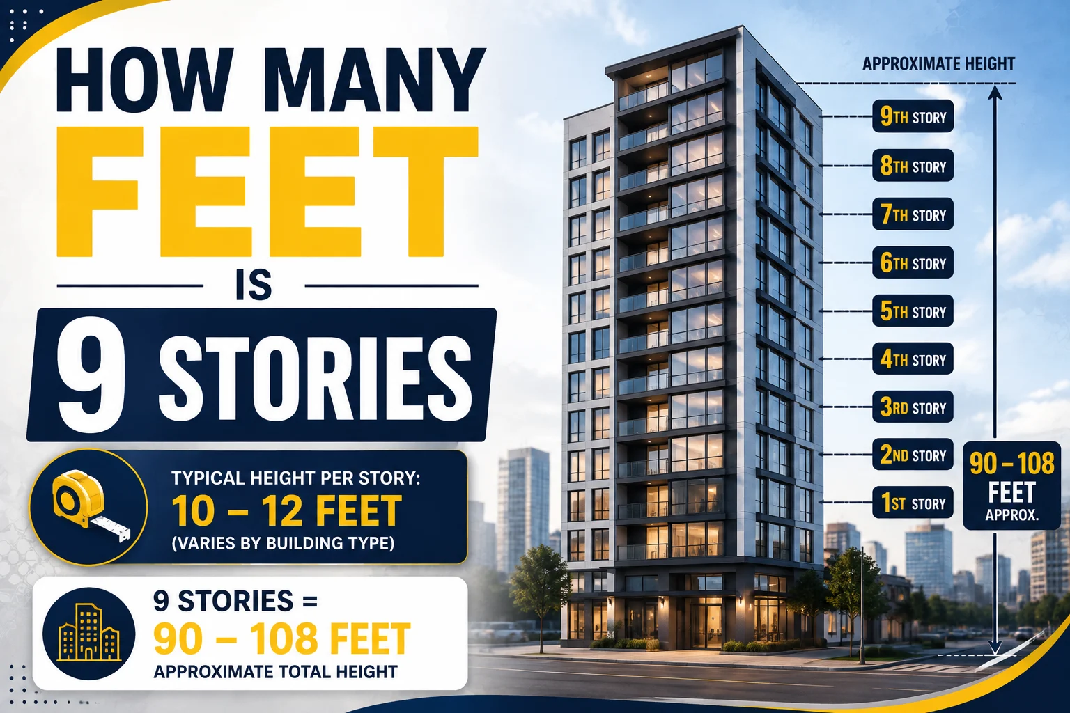 How Many Feet Is 9 Stories