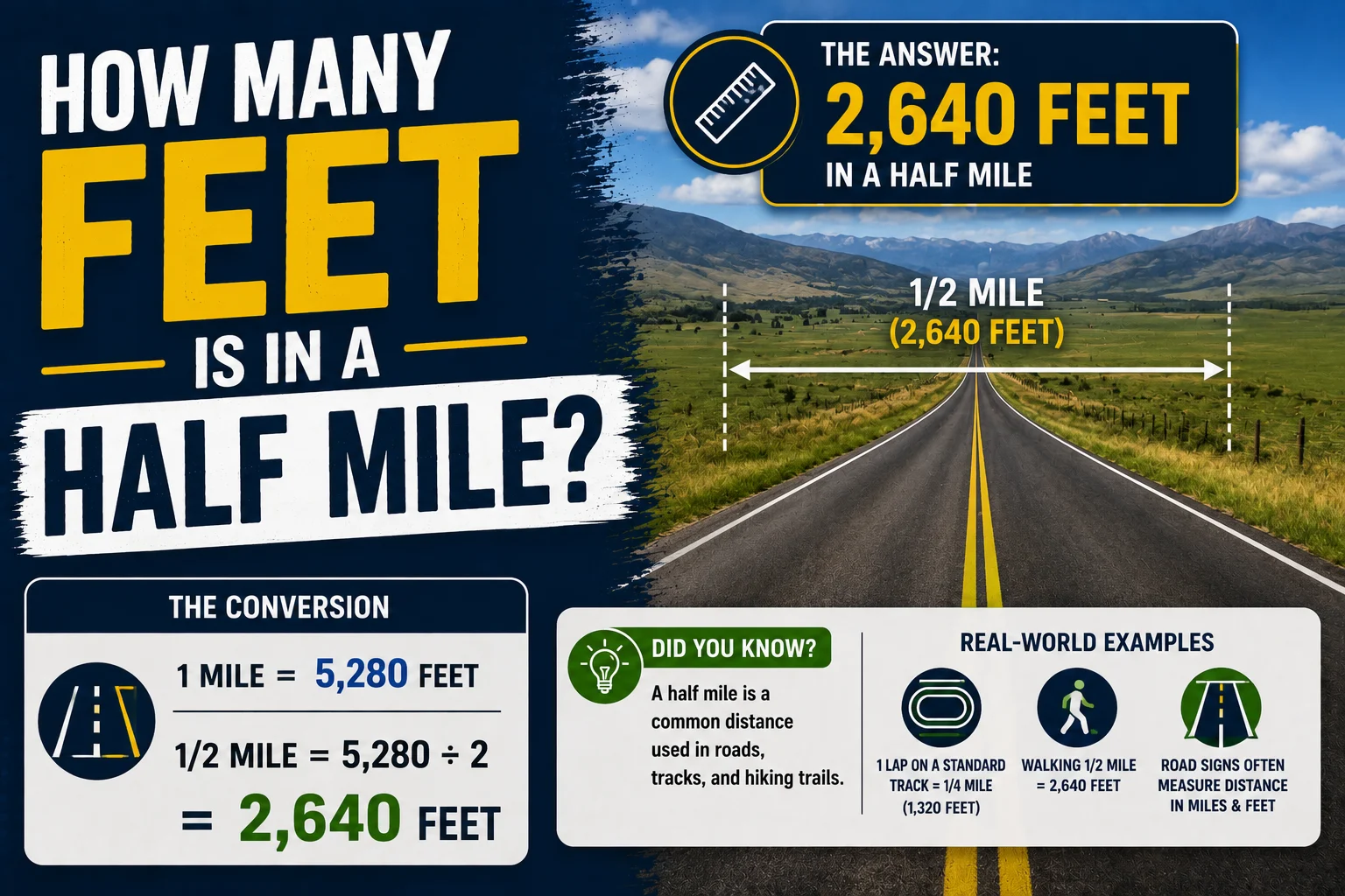 How Many Feet Is in a Half Mile