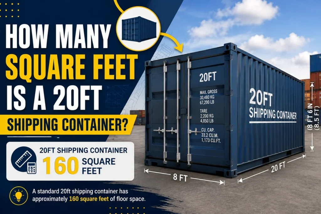 How Many Square Feet Is a 20ft Shipping Container