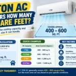 1 Ton AC Covers How Many Square Feet