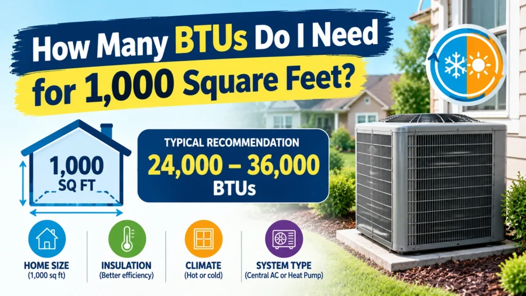 How Many BTUs Do I Need for 1,000 Square Feet