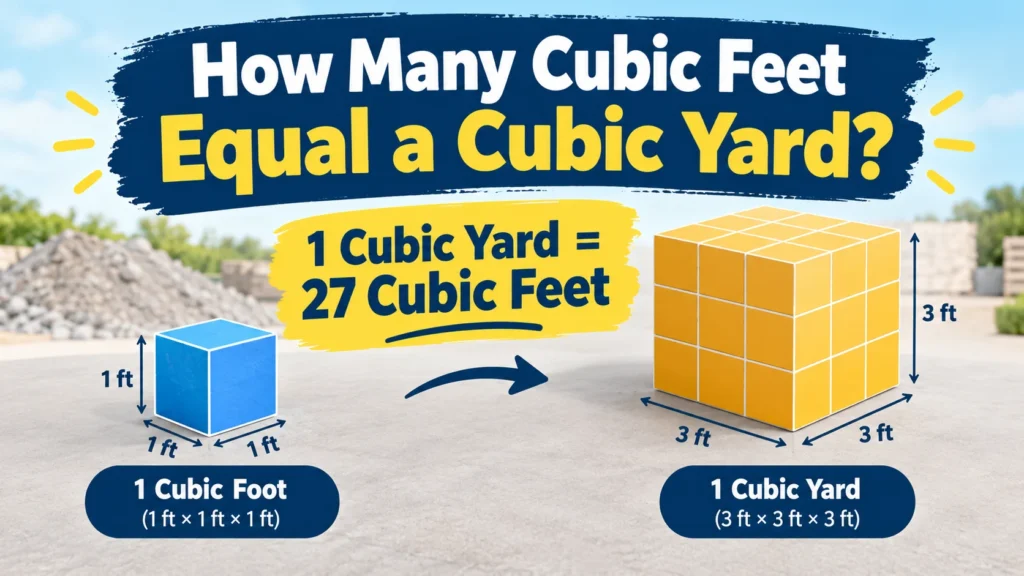 How Many Cubic Feet Equal a Cubic Yard