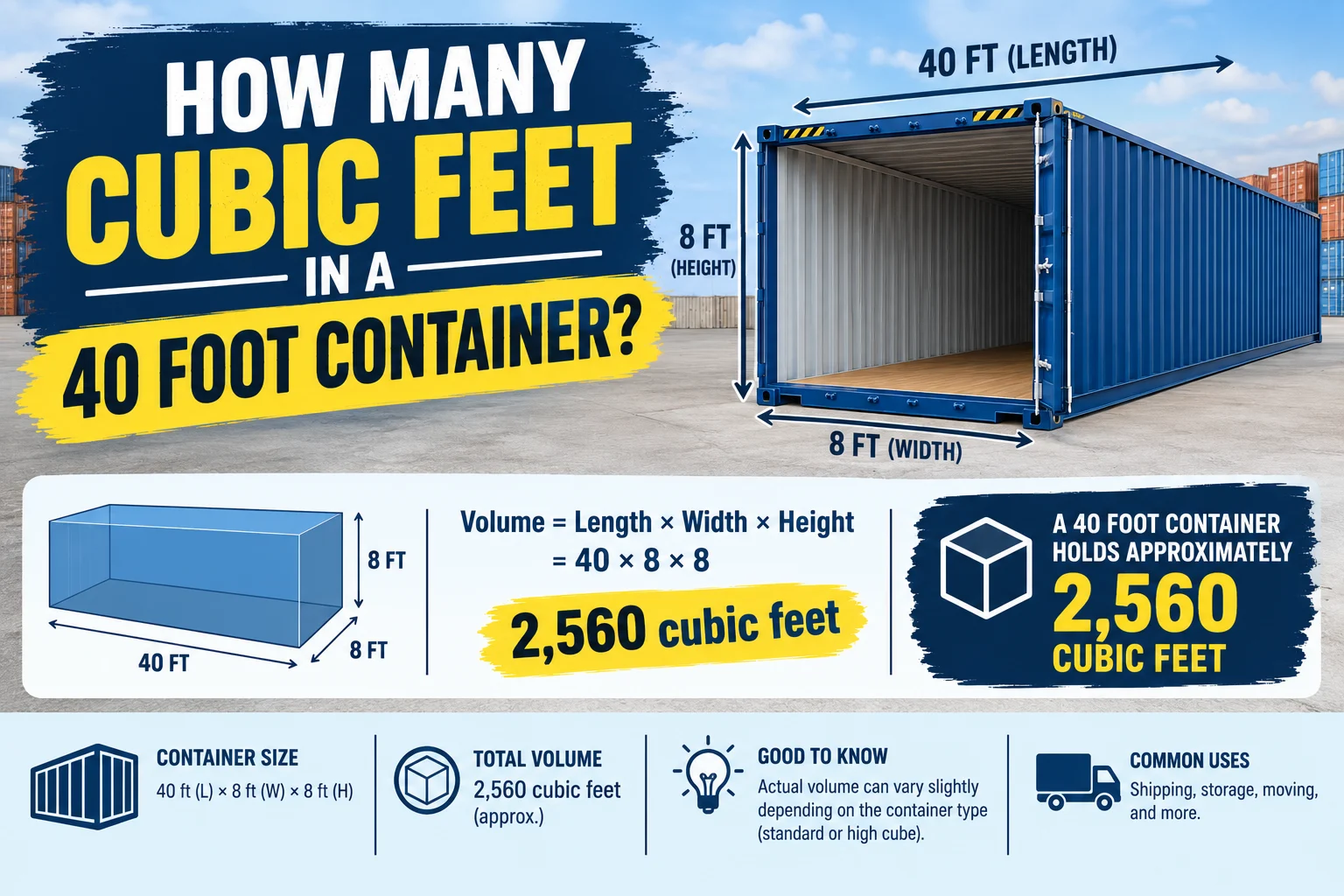 How Many Cubic Feet in a 40 Foot Container