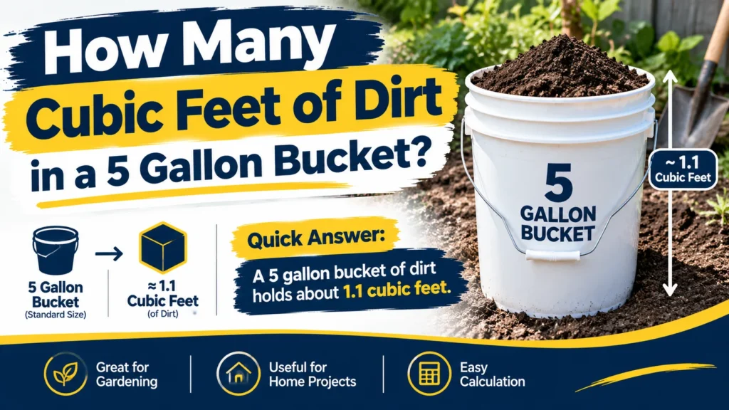 How Many Cubic Feet of Dirt in a 5 Gallon Bucket