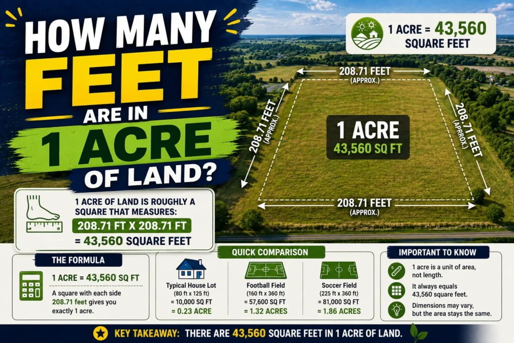 How Many Feet Are in 1 Acre of Land