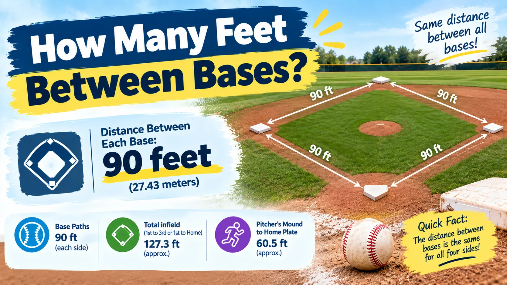 How Many Feet Between Bases