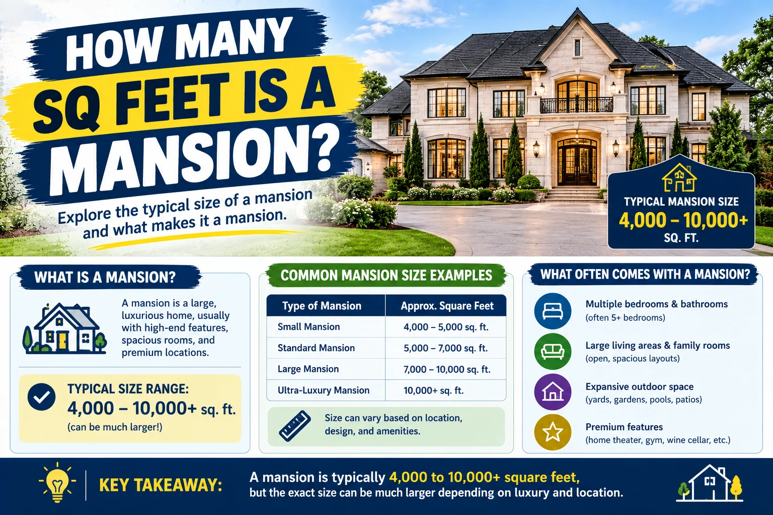 How Many Sq Feet Is a Mansion