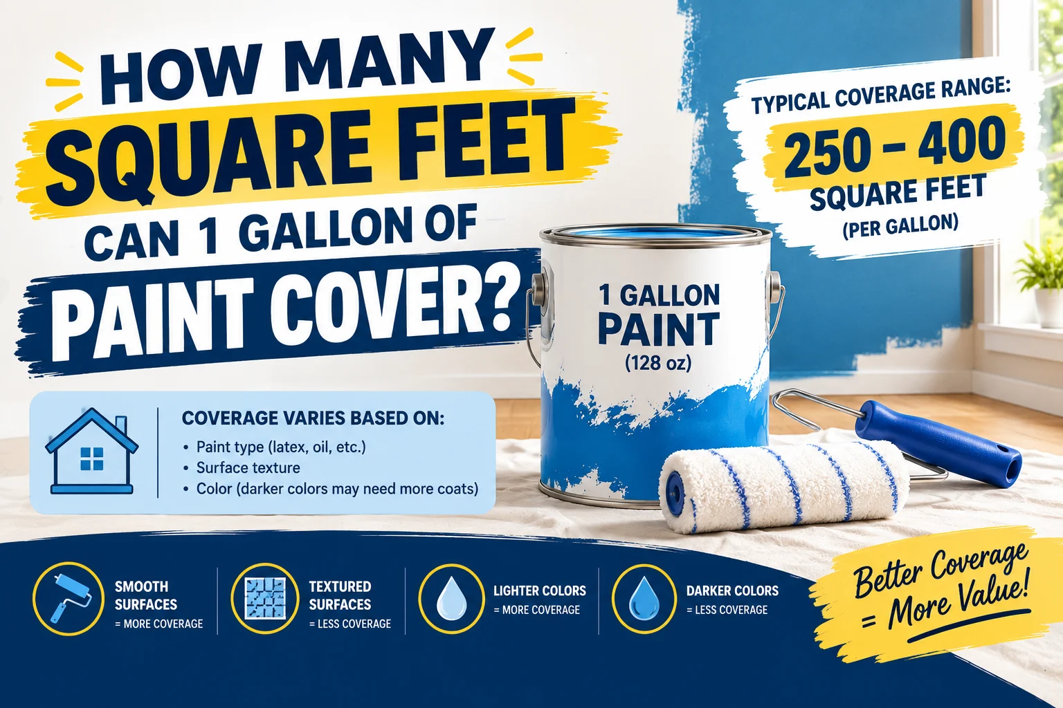 How Many Square Feet Can 1 Gallon of Paint Cover