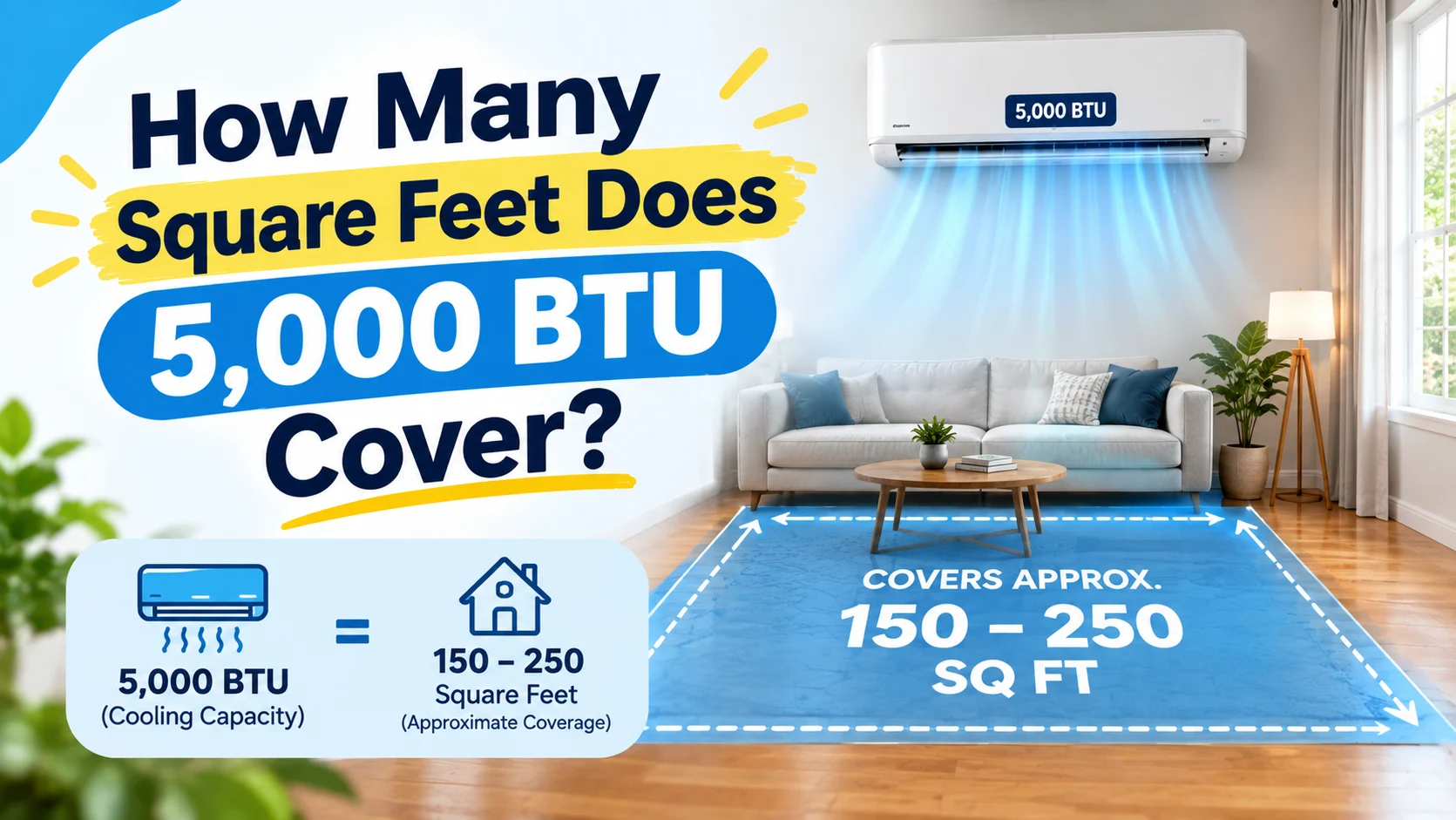 How Many Square Feet Does 5,000 BTU Cover
