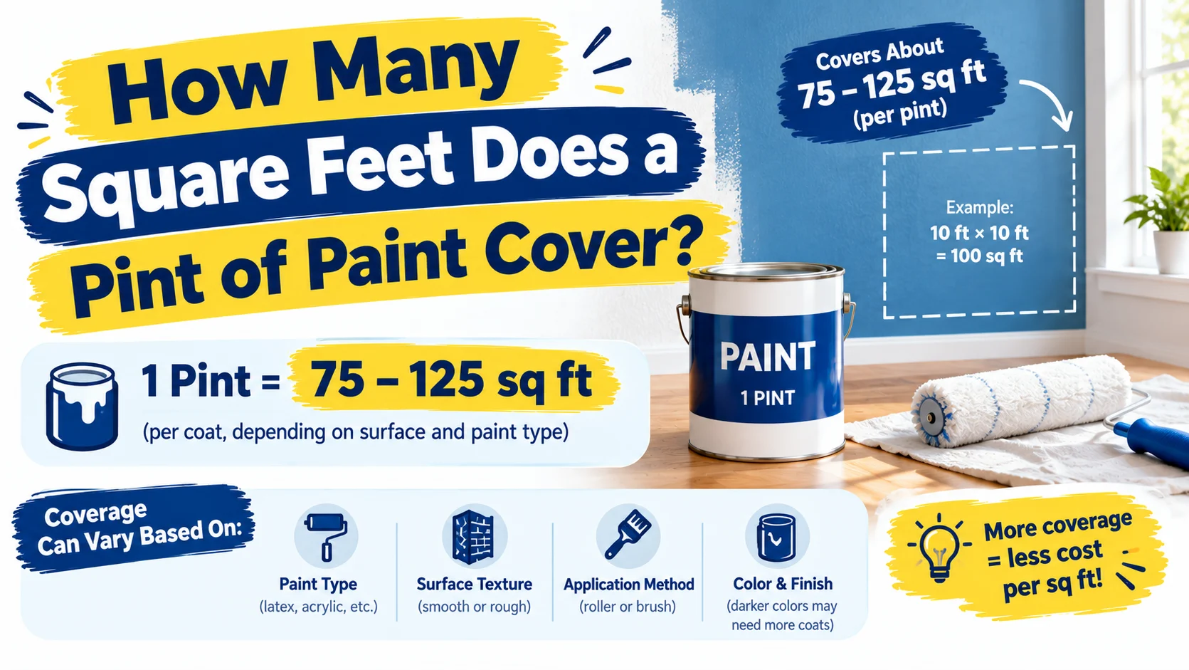 How Many Square Feet Does a Pint of Paint Cover