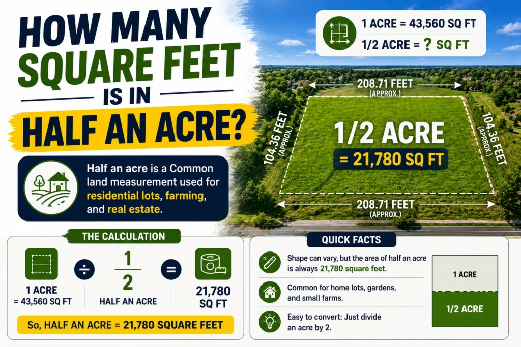 How Many Square Feet Is in Half an Acre