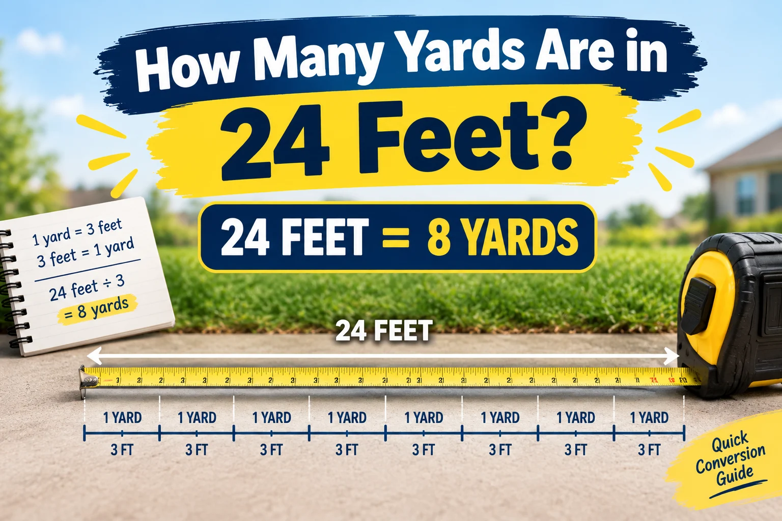 How Many Yards Are in 24 Feet