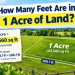 how many feet are in 1 acre of land