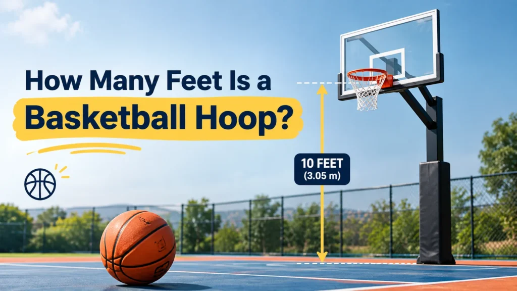 how many feet is a basketball hoop