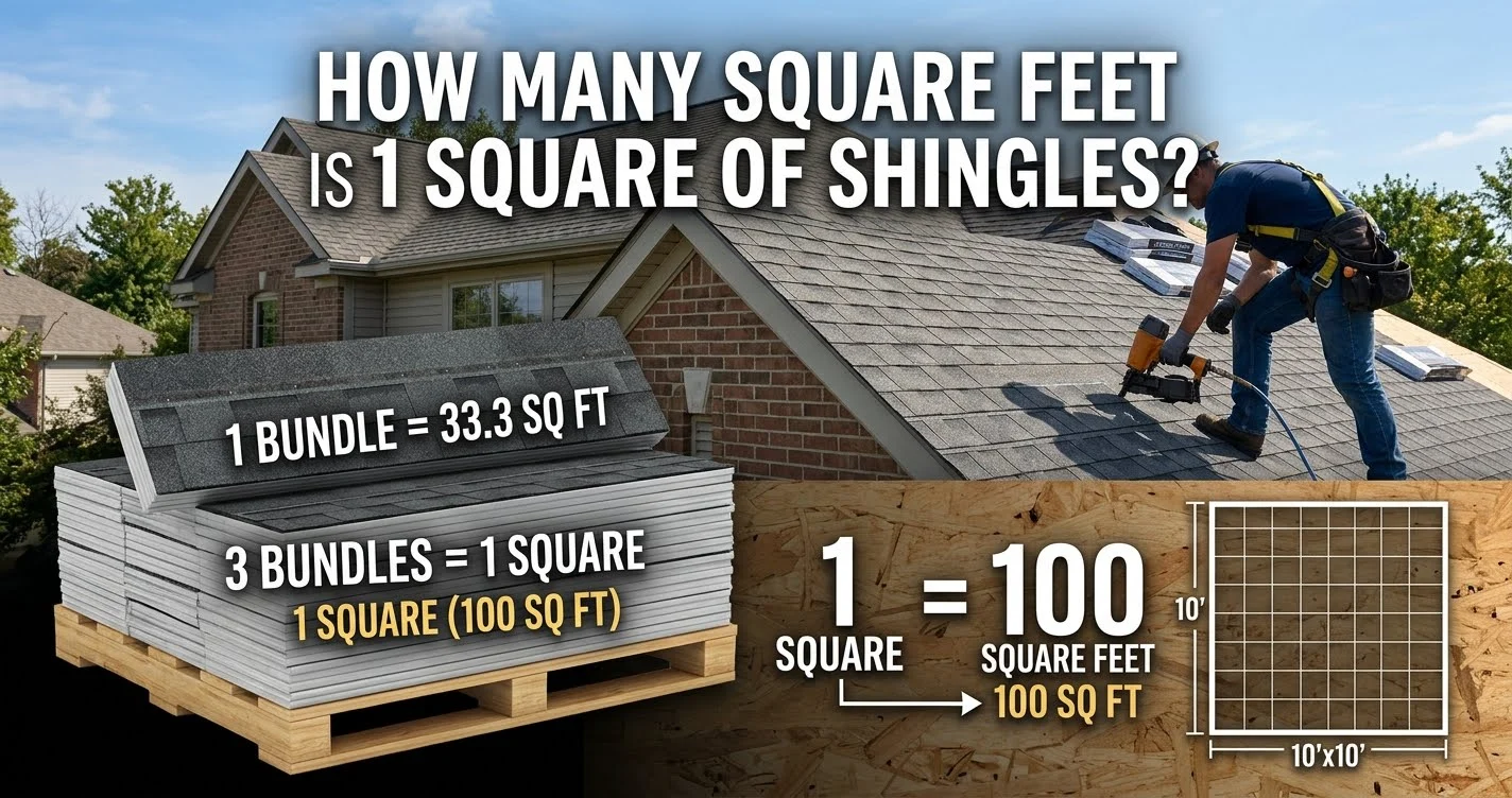 1 square of shingles is how many square feet