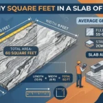 how many square feet in a slab of granite