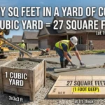 how many sq feet in a yard of concrete