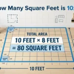 how many square feet is 10x8