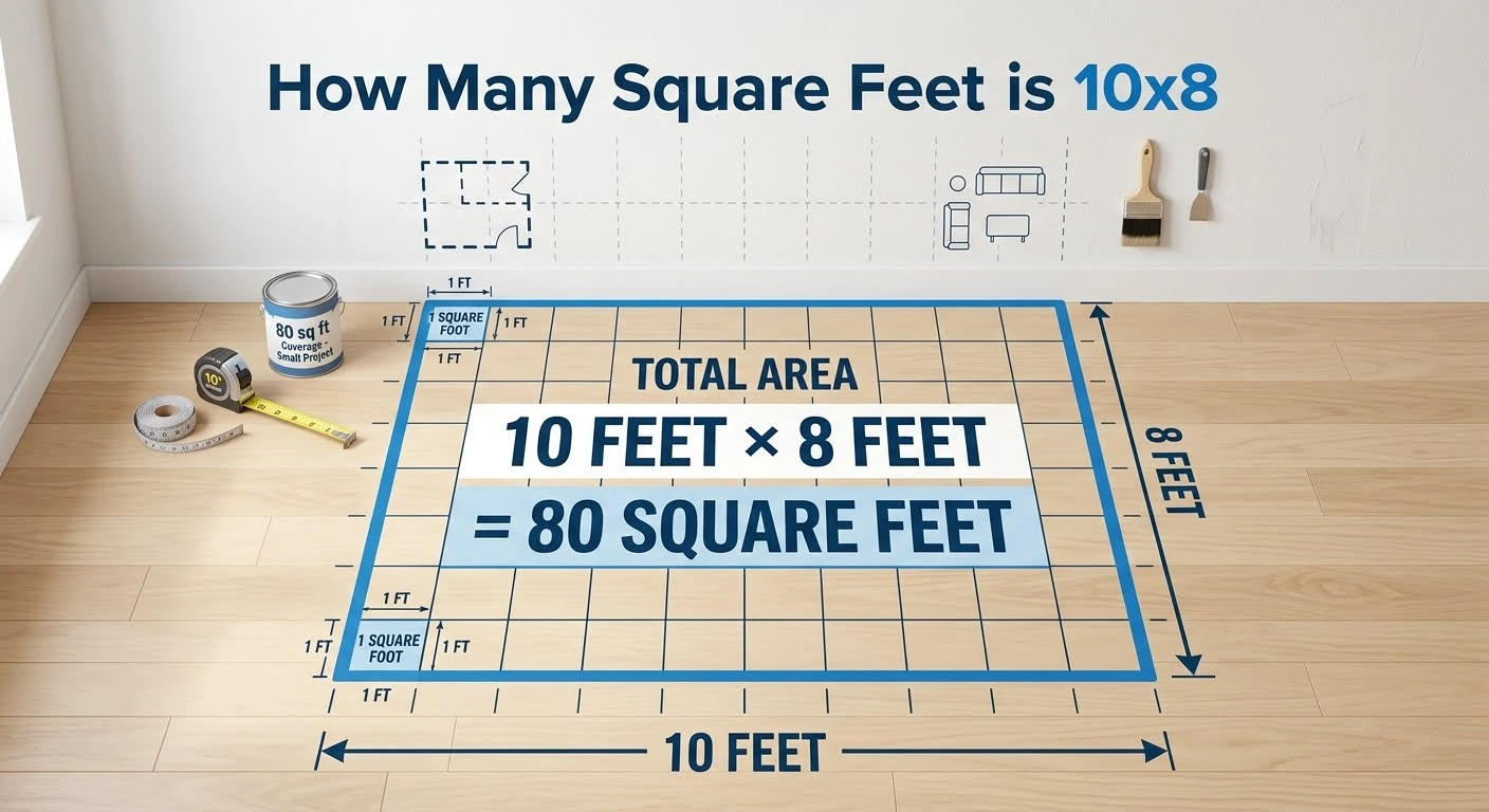 how many square feet is 10x8