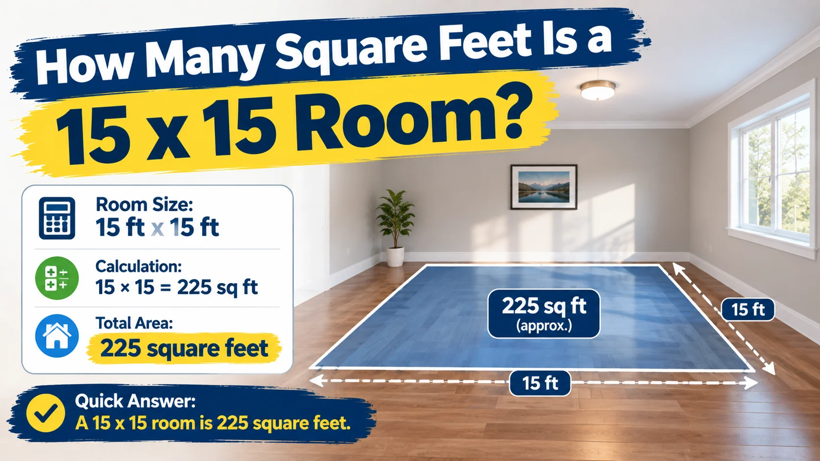 ow Many Square Feet Is a 15 x 15 Room
